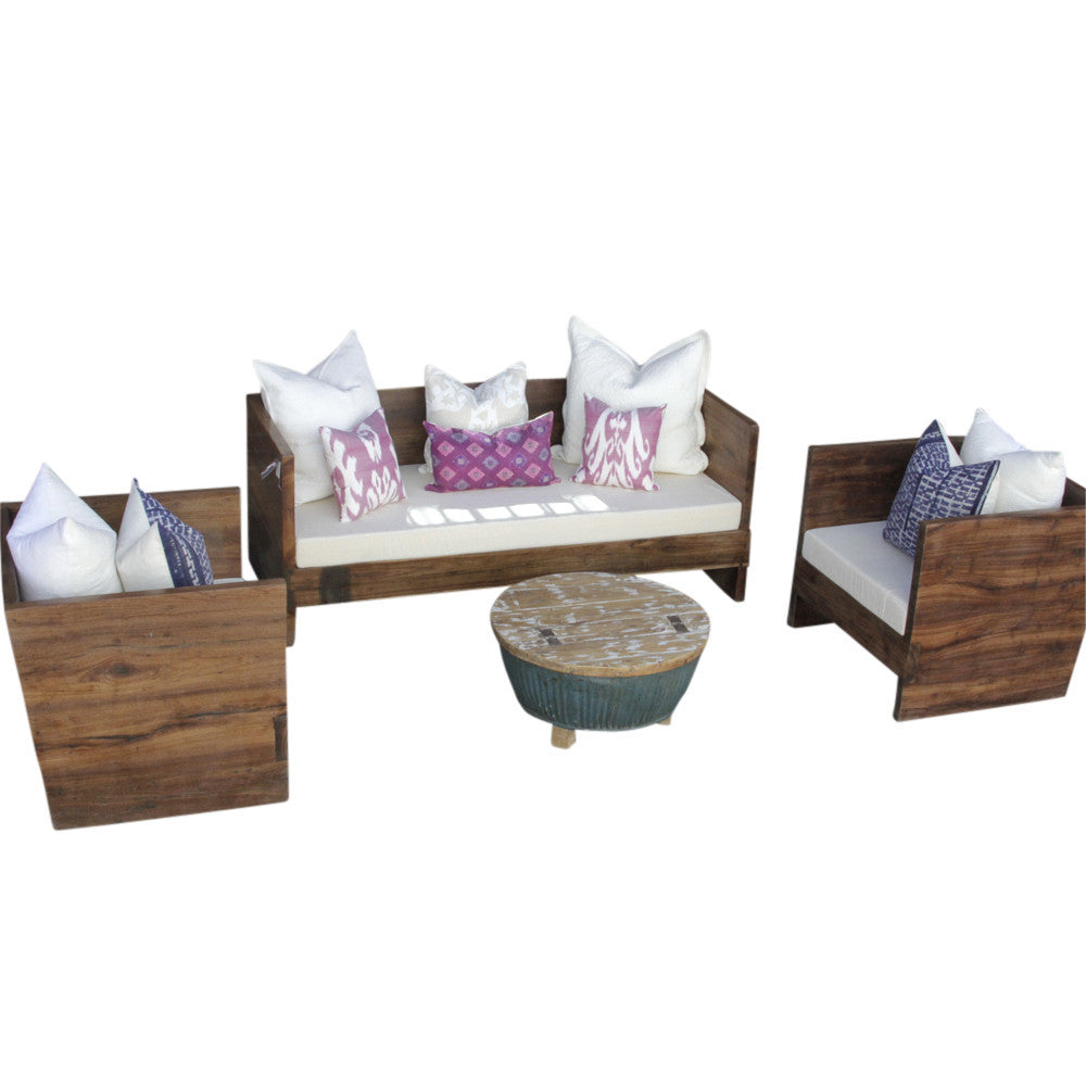 Reclaimed Teak Club Sofa