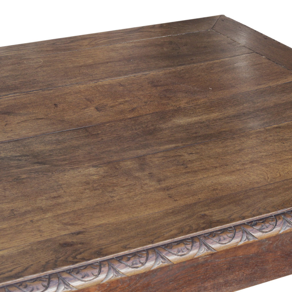 Antique French Oak Barley Twist Table