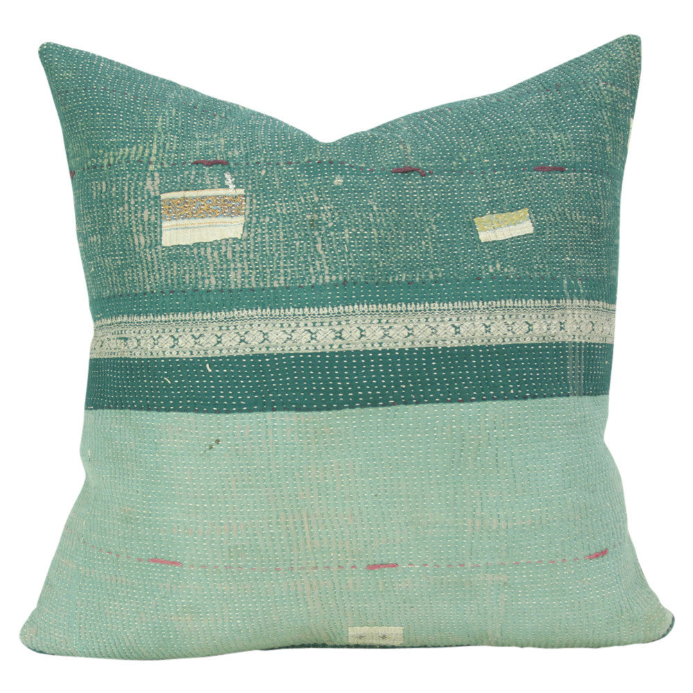 Mantis Bengal Kantha Pillow