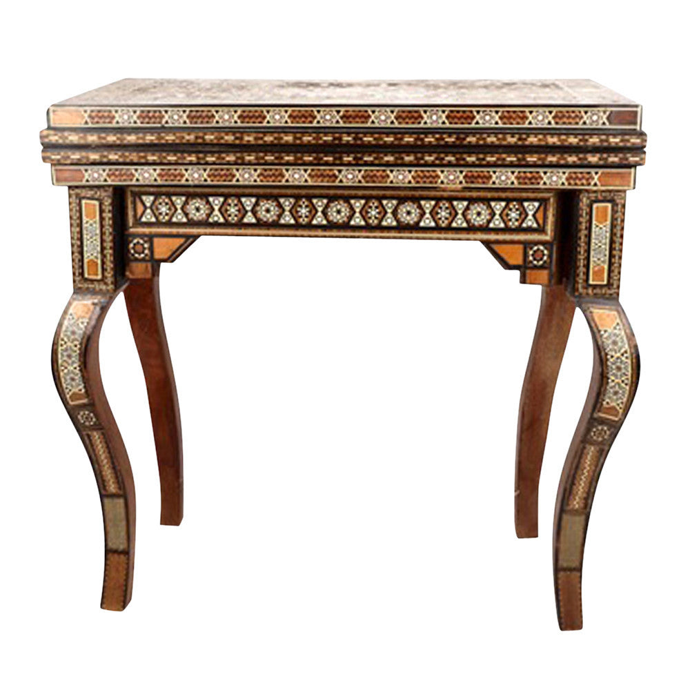 Mid 20th Century Syrian Parquetry Game Table