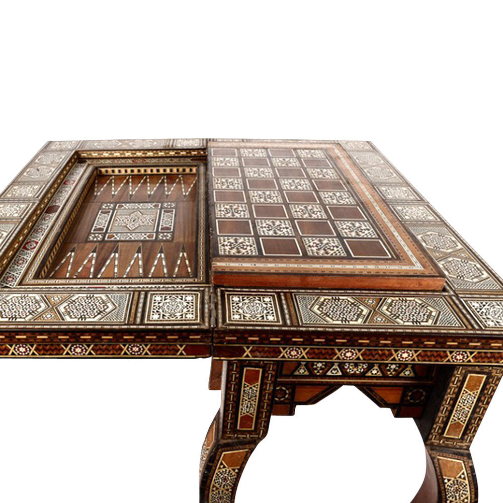 Mid 20th Century Syrian Parquetry Game Table