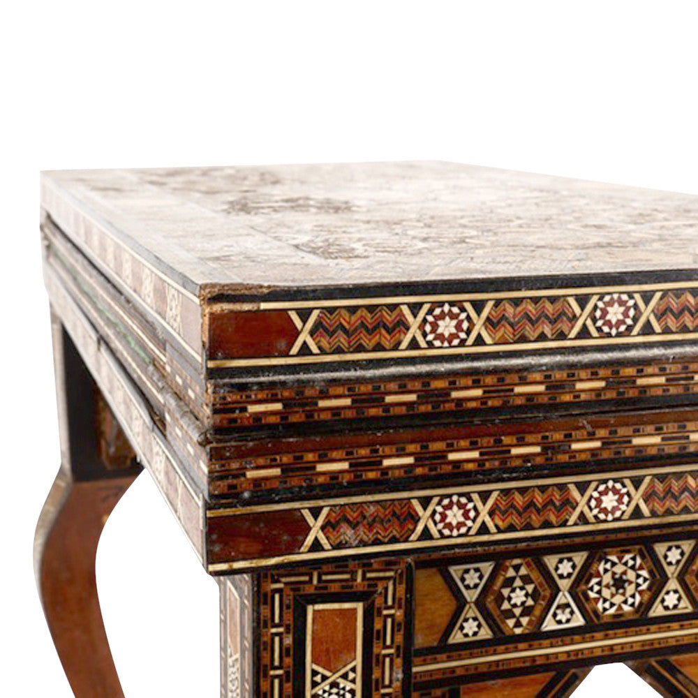 Mid 20th Century Syrian Parquetry Game Table