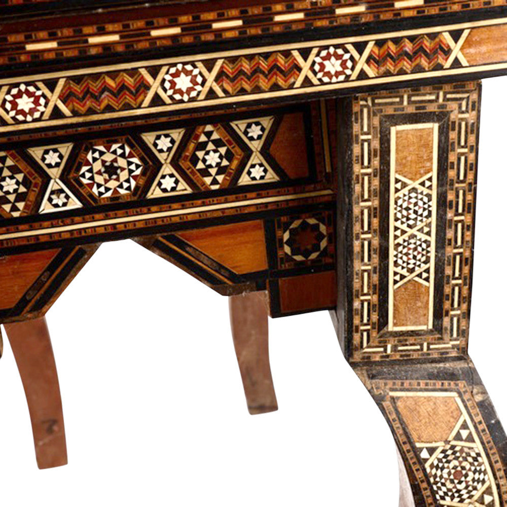 Mid 20th Century Syrian Parquetry Game Table