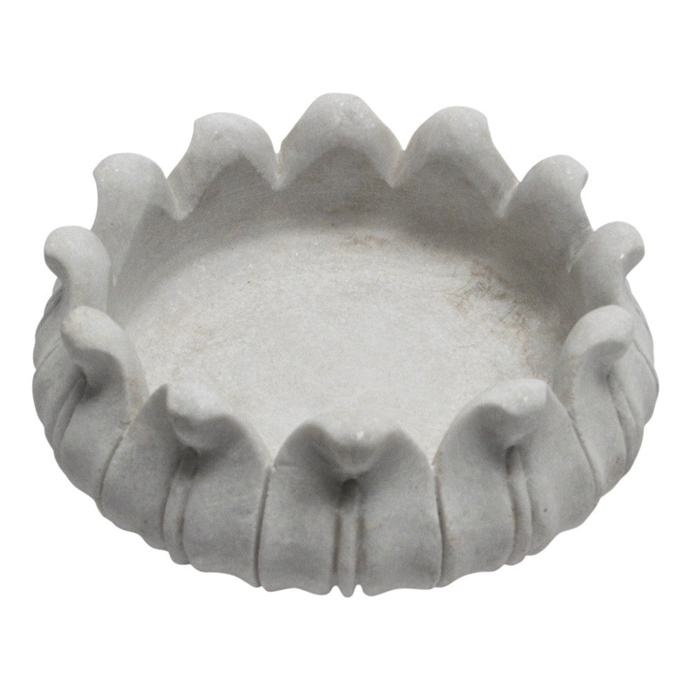 Round Marble Open Lotus Bowl