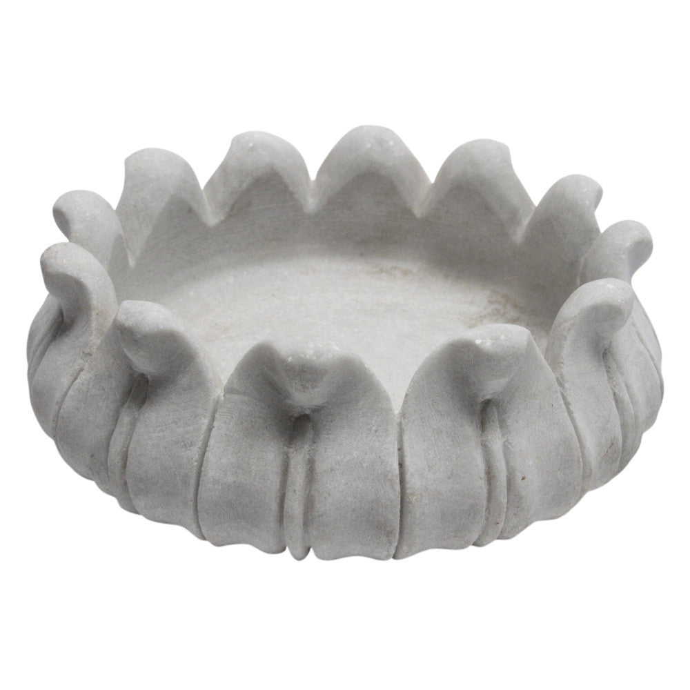 Round Marble Open Lotus Bowl