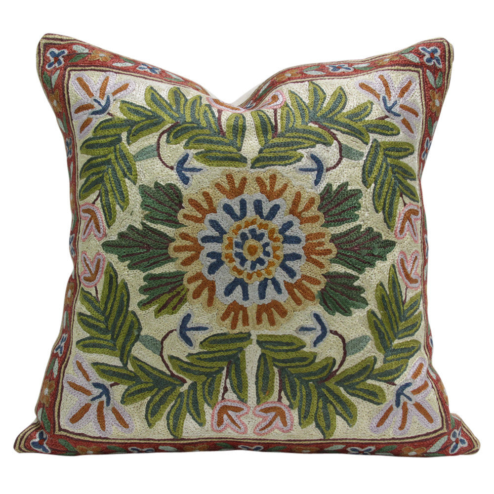 Nargis Gulmarg Aari Silk Pillow