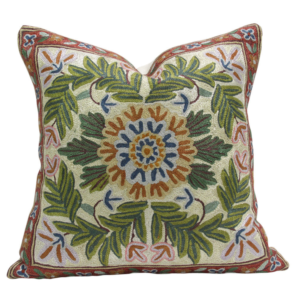 Nargis Gulmarg Aari Silk Pillow