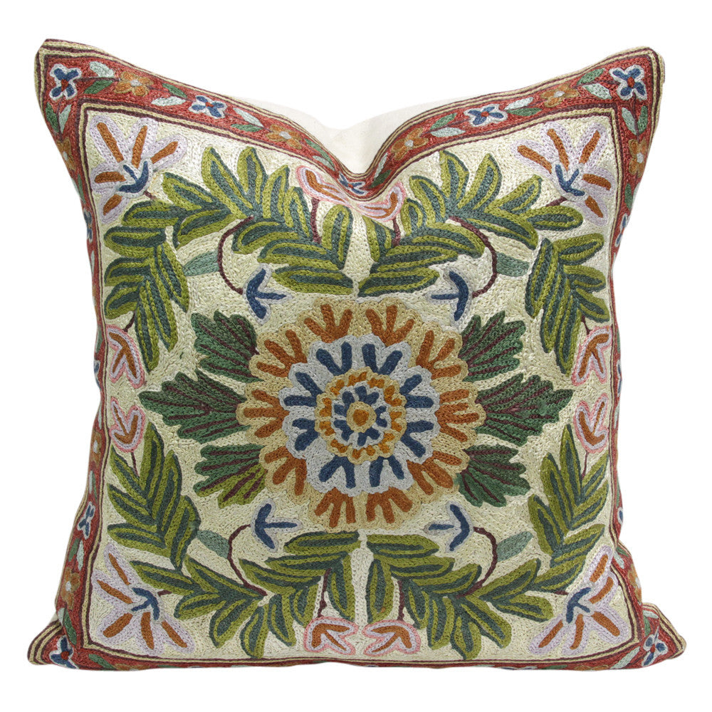 Nargis Gulmarg Aari Silk Pillow