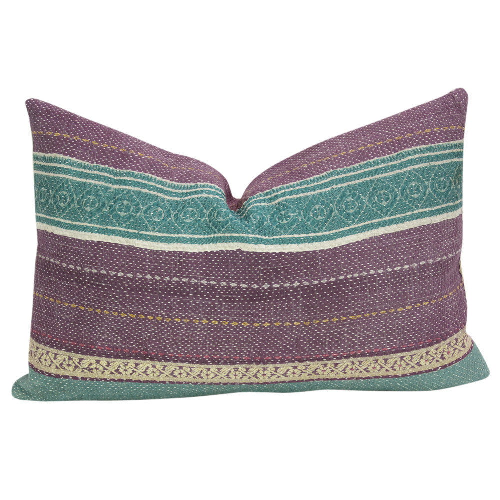 Oorja Bengal Kantha Lumbar Pillow
