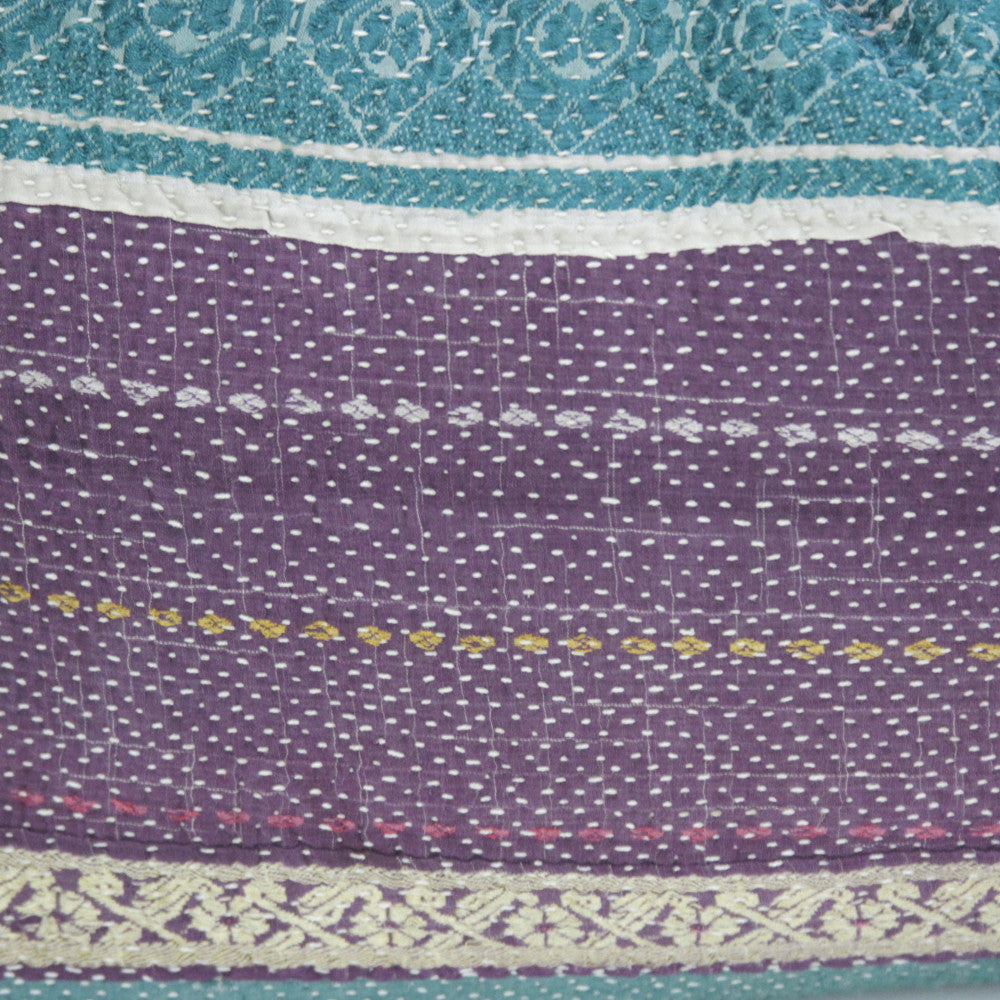Oorja Bengal Kantha Lumbar Pillow