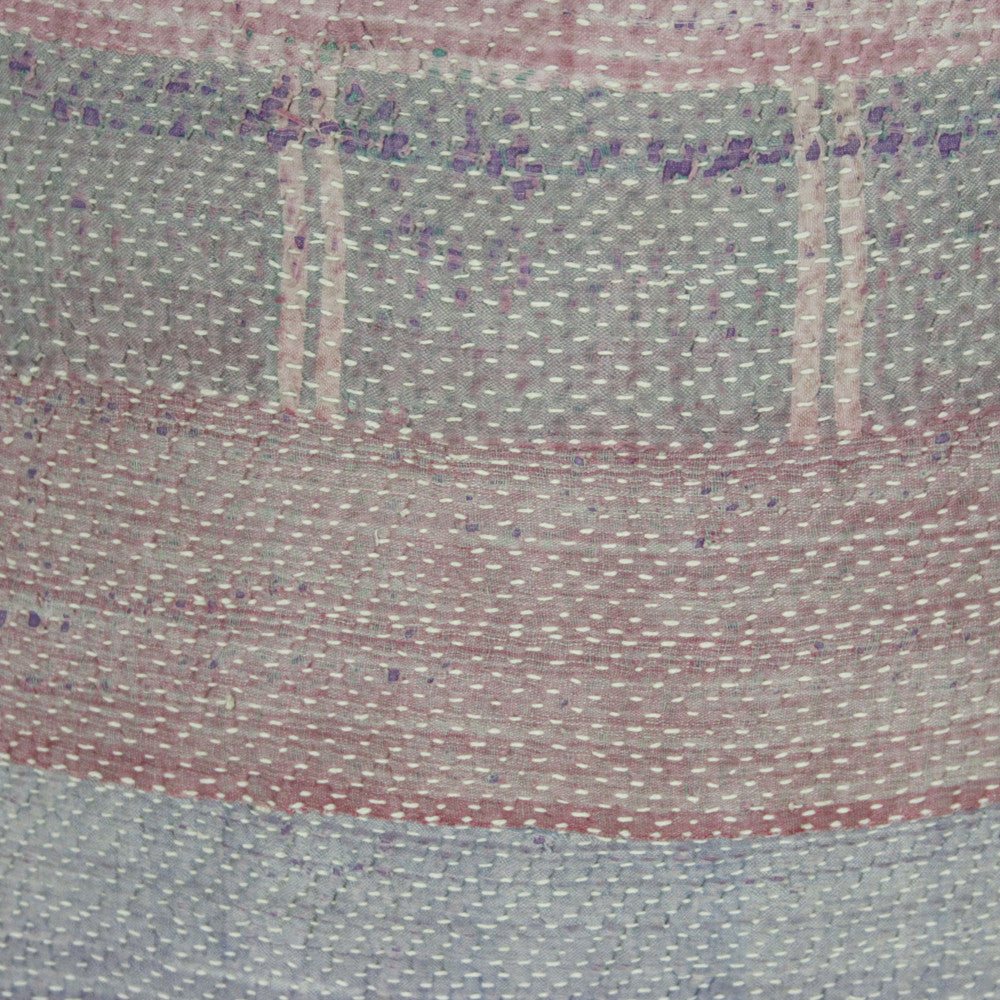 Pastel Bengal Kantha Pillow