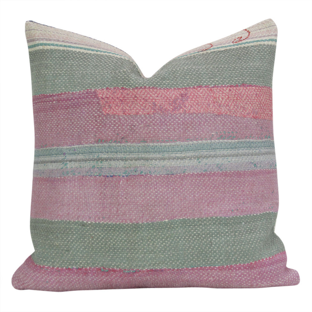 Pink Bengal Kantha Pillow