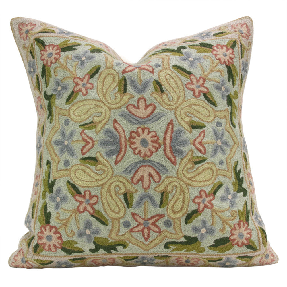 Pistachio Gulmarg Aari Pillow