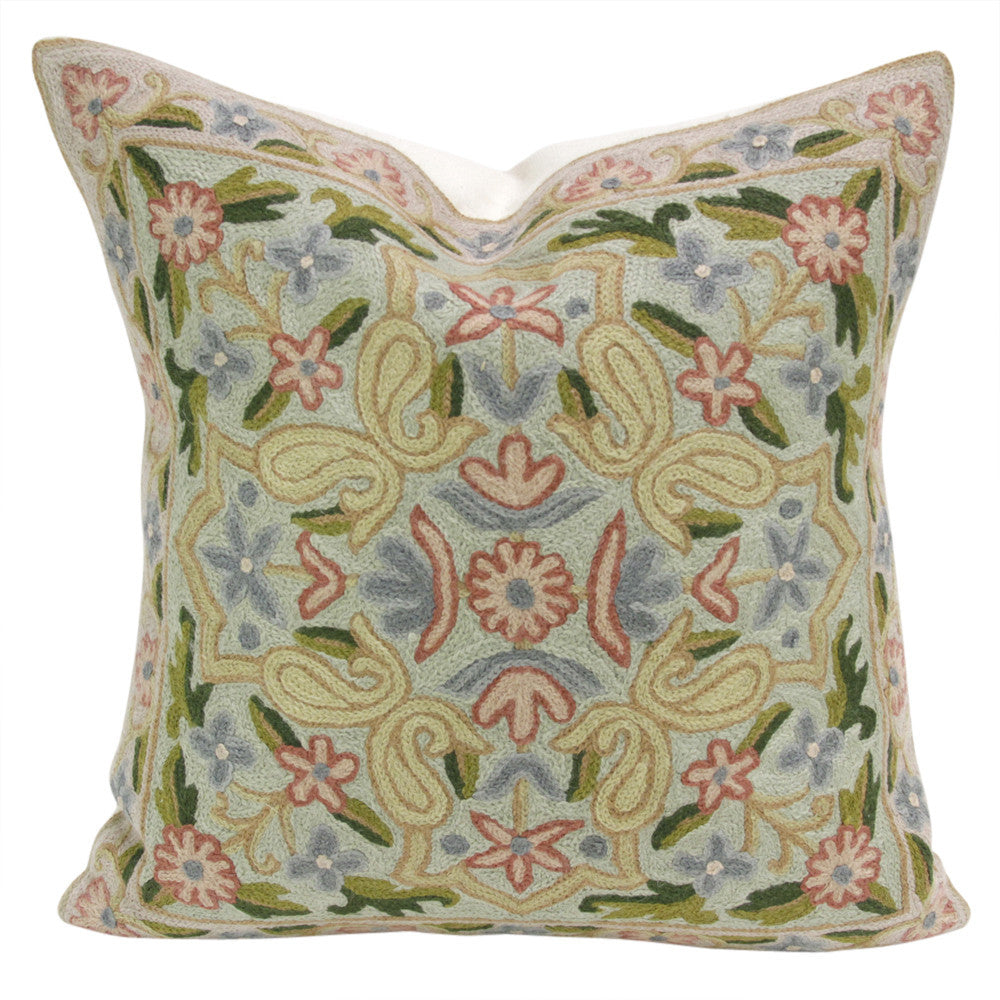 Pistachio Gulmarg Aari Pillow