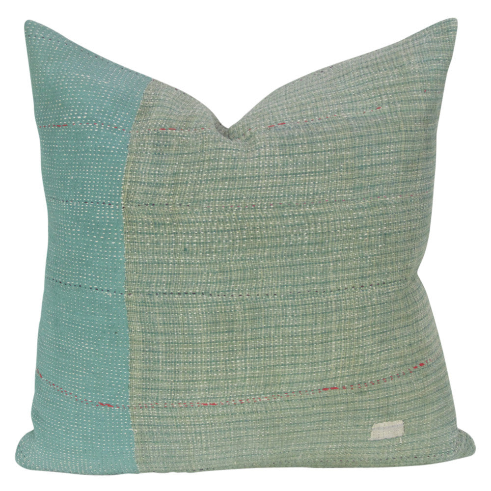 Pistachio Bengal Kantha Pillow
