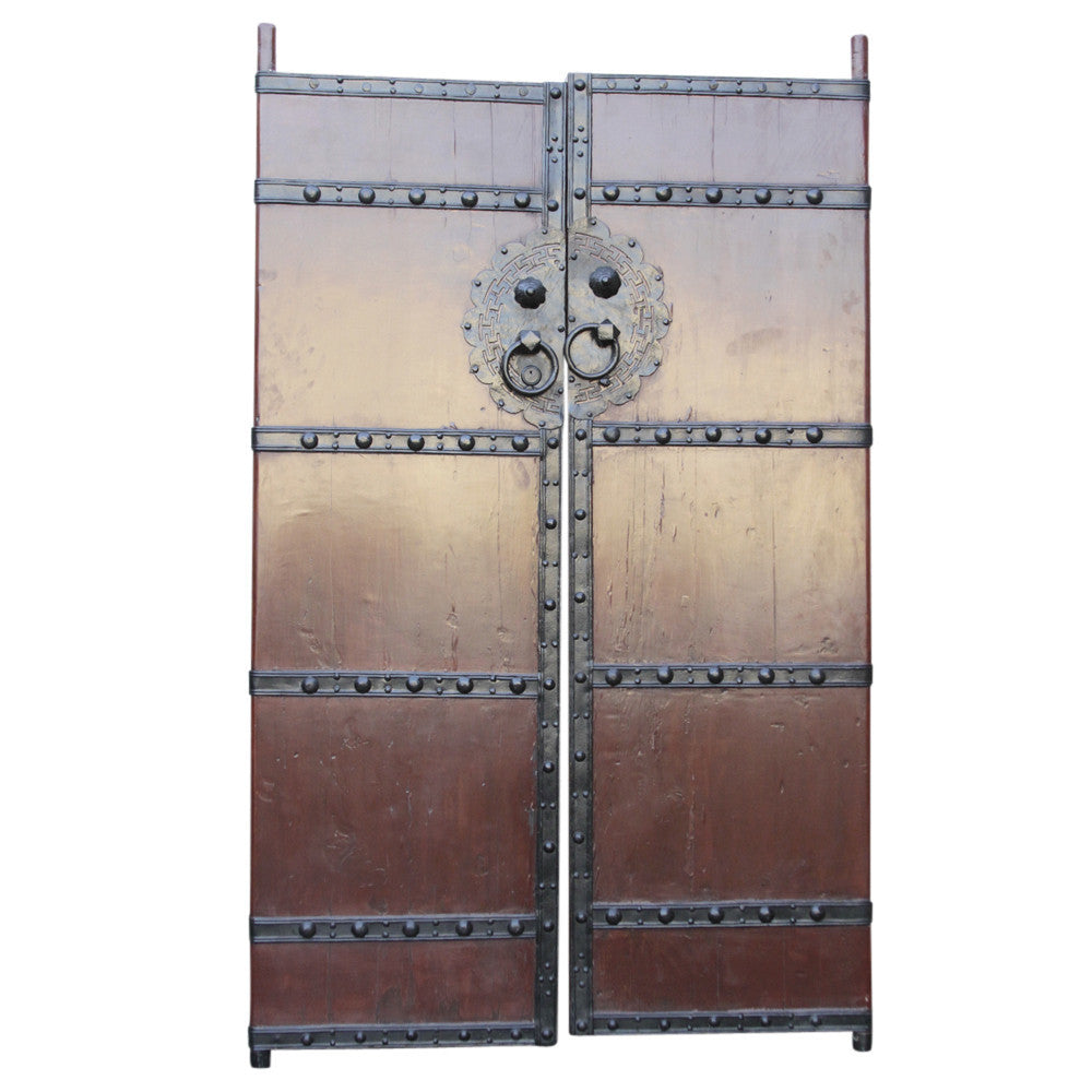 Red Lacquer Chinese Gate Doors