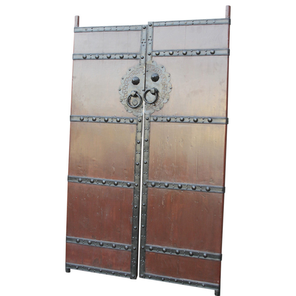 Red Lacquer Chinese Gate Doors