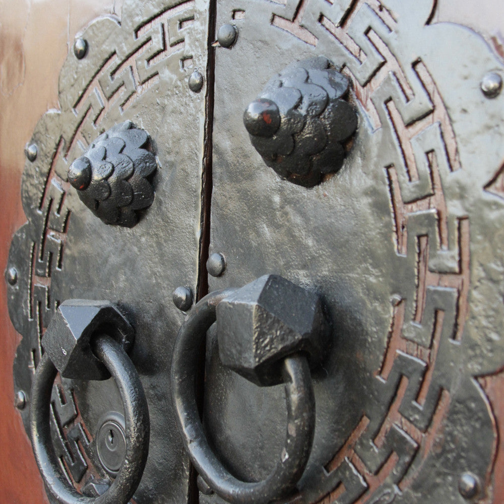 Red Lacquer Chinese Gate Doors