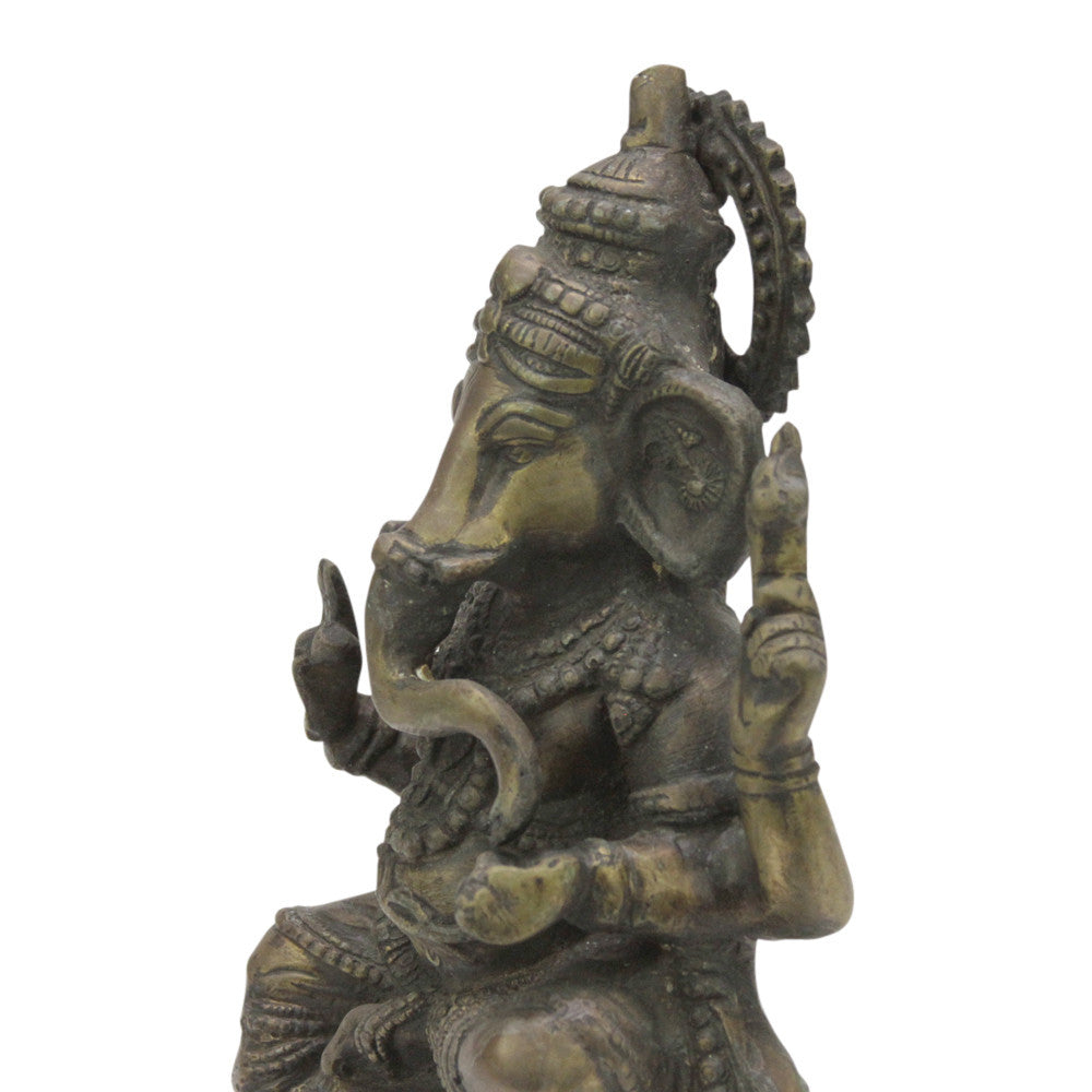 Brass Seated Ganesh Statue II