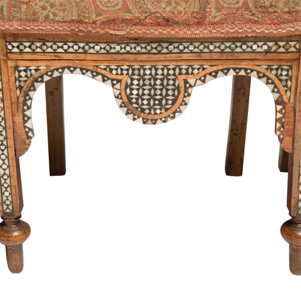 Set Of 4 Antique Syrian Inlaid Chairs
