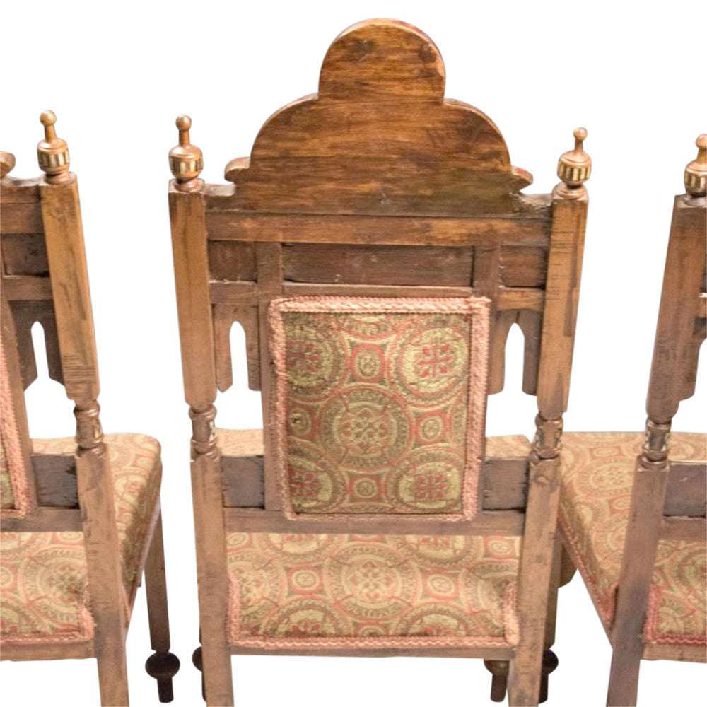 Set Of 4 Antique Syrian Inlaid Chairs