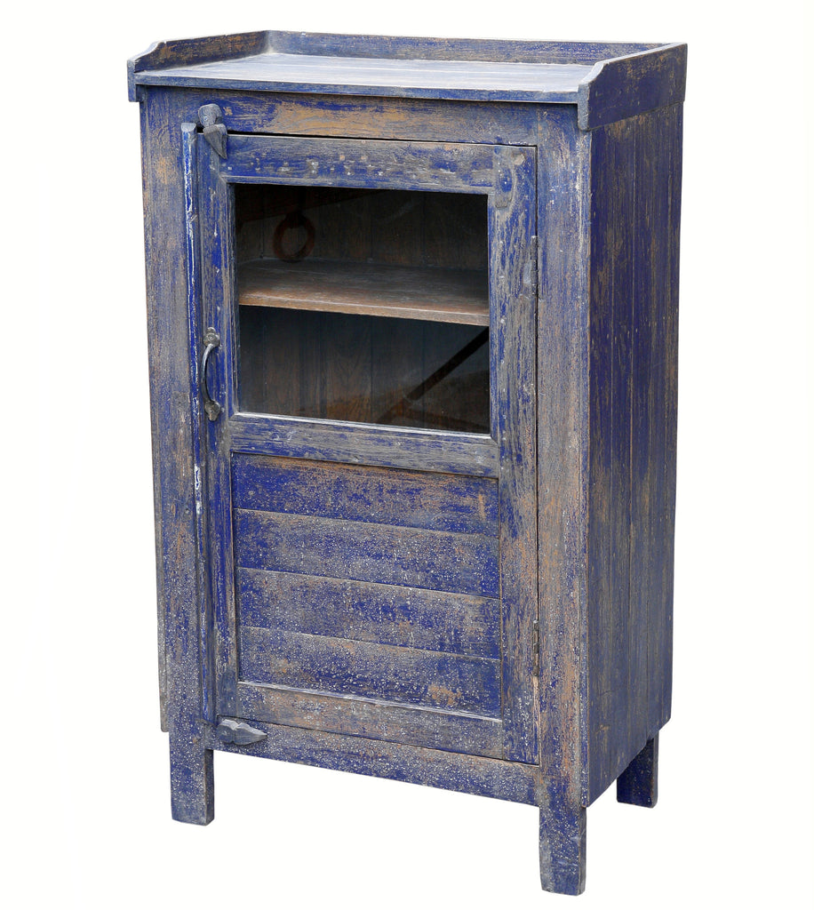 Petite Blue Painted Cabinet