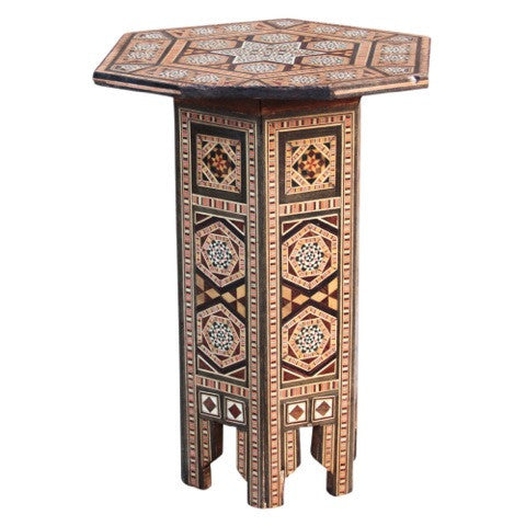 Syrian Inlaid Marquetry Side Table