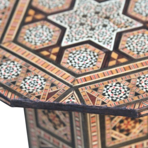 Syrian Inlaid Marquetry Side Table