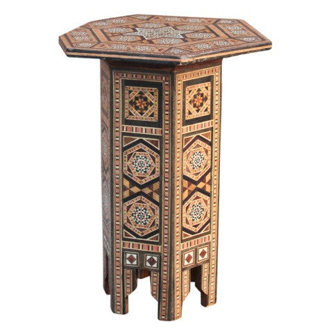 Syrian Inlaid Marquetry Side Table