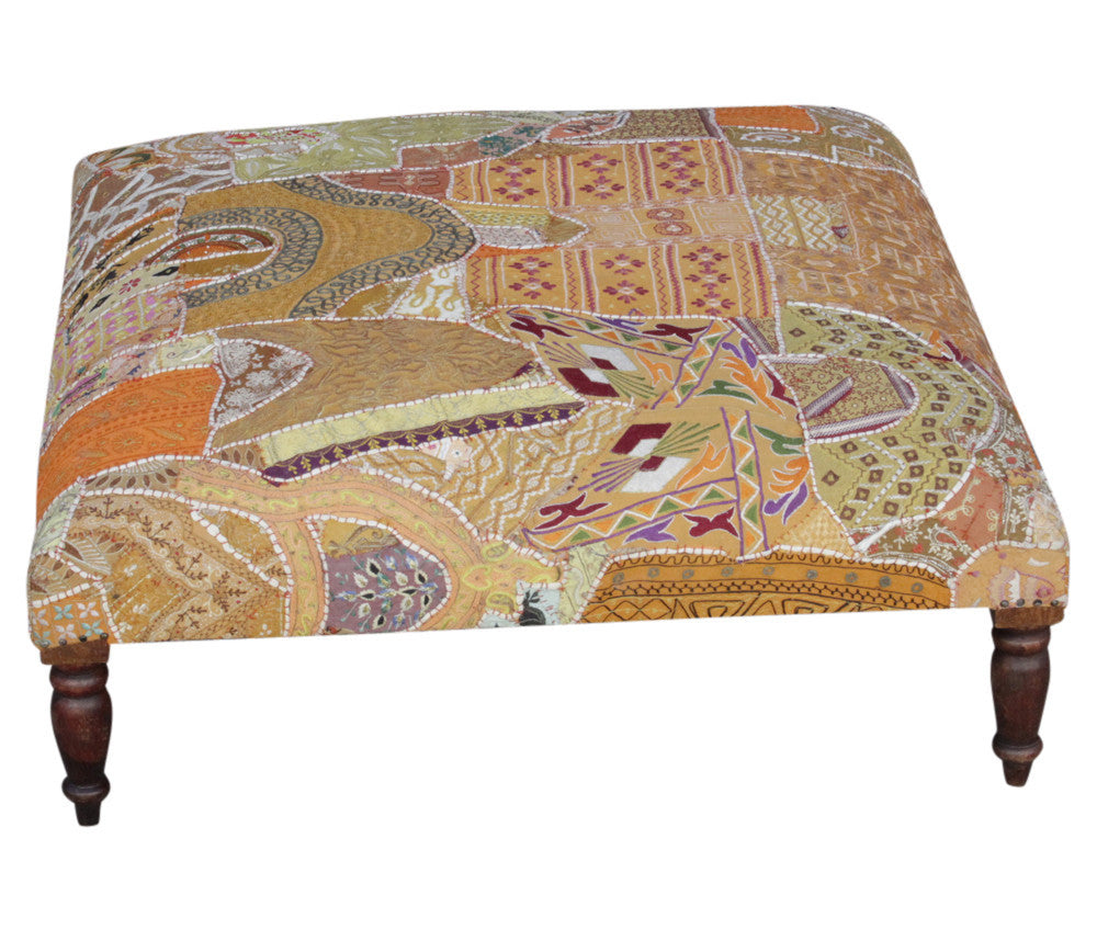 Tapestry Upholstered Ottoman