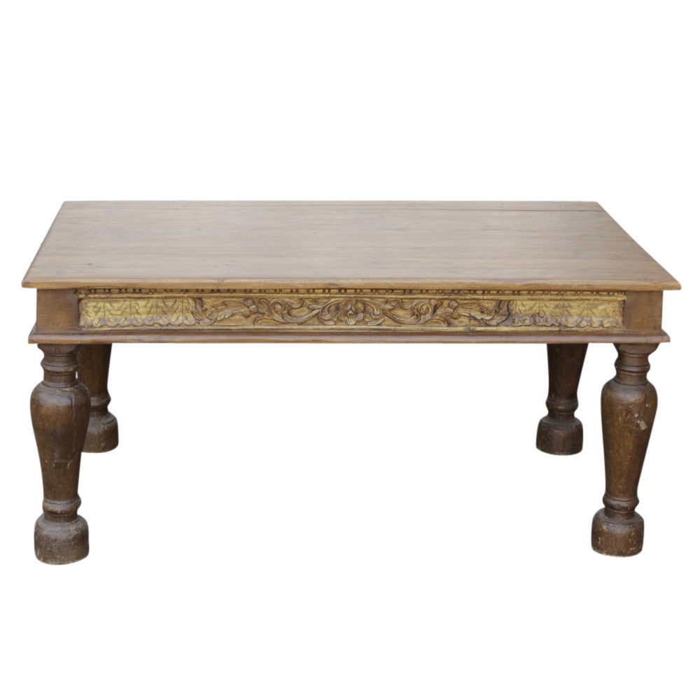 Teak Carved Takhat Table