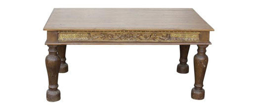 Teak Carved Takhat Table