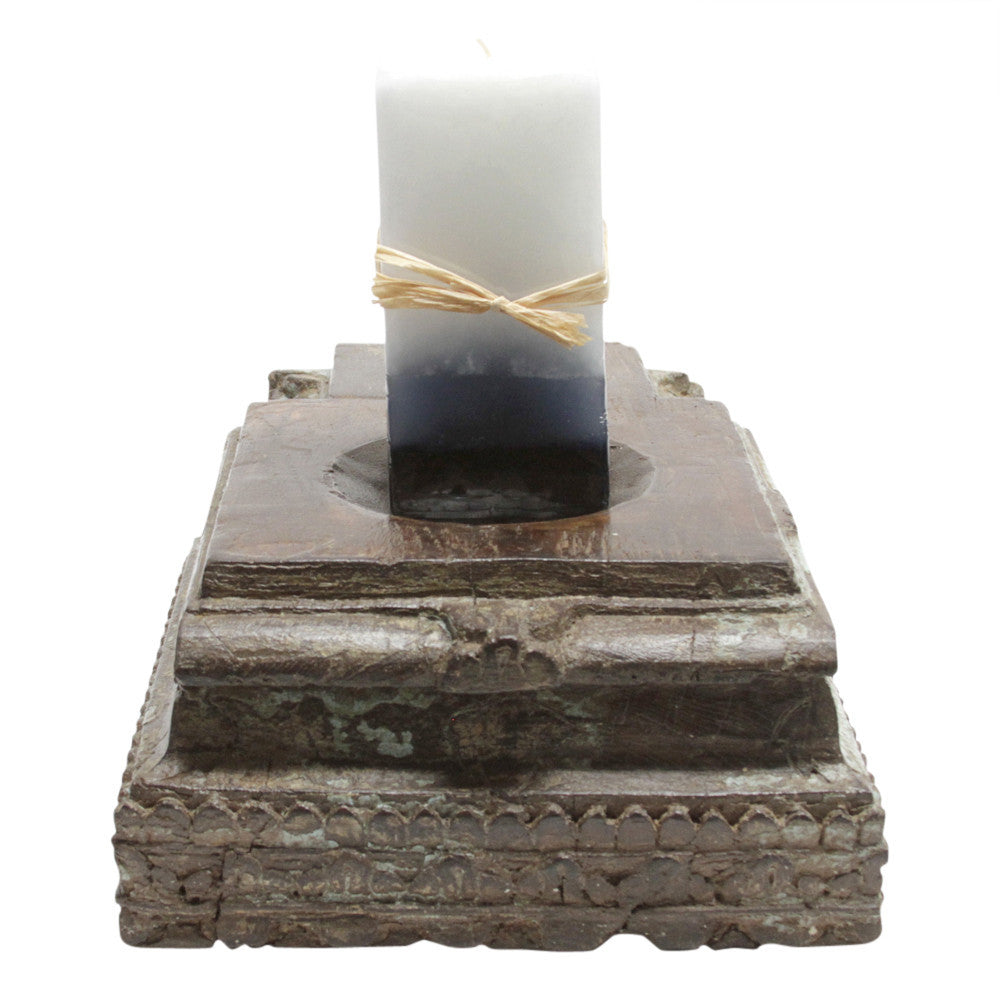 Turquoise Architectural Candle Holder