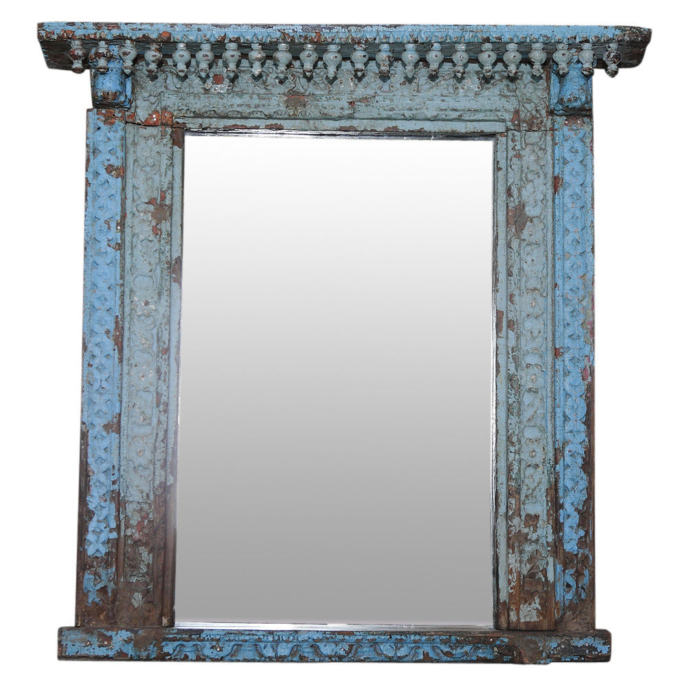 Turquoise Spindle Mirror