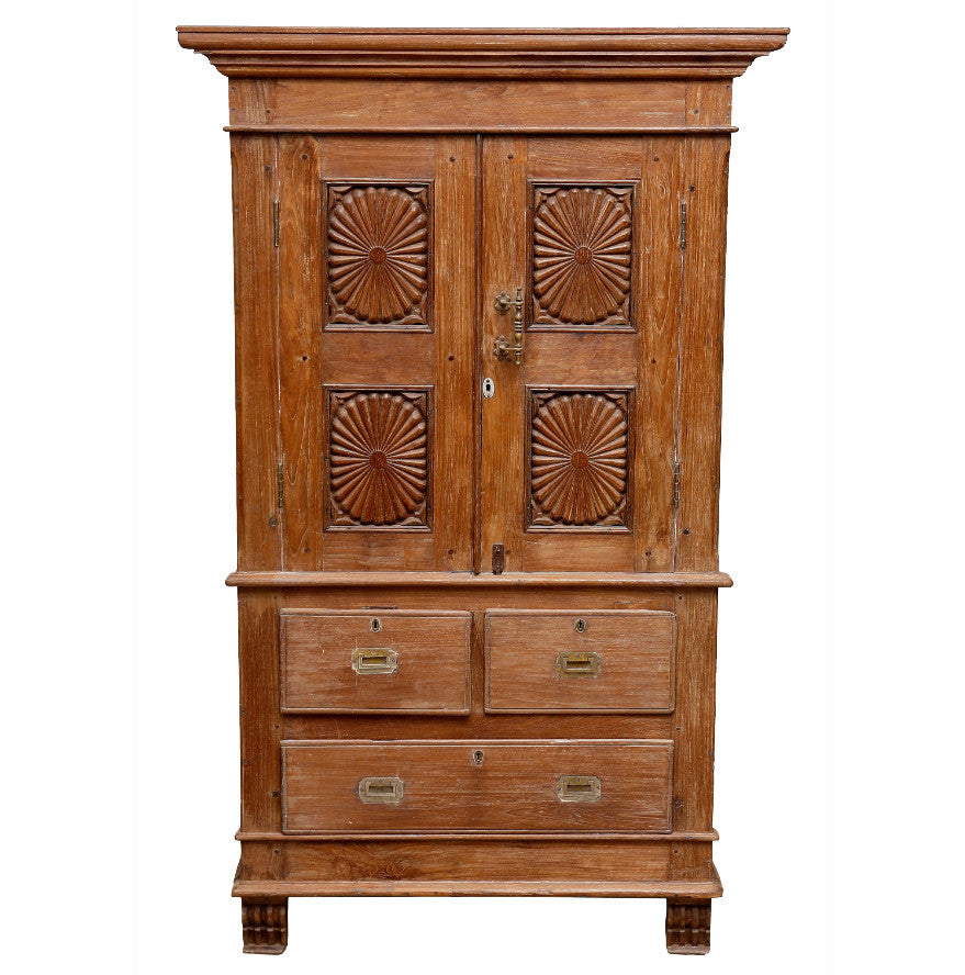 Campaign Teak Colonial Cabinet