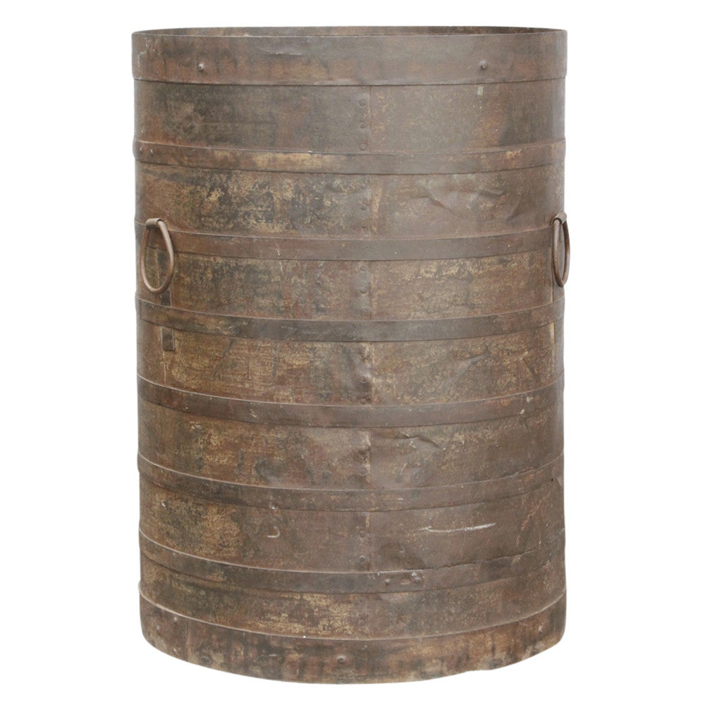 Vintage Iron Grain Barrel