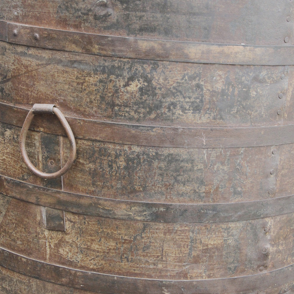 Vintage Iron Grain Barrel