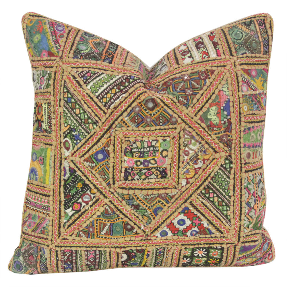 Patchwork Jaislmer Pillow