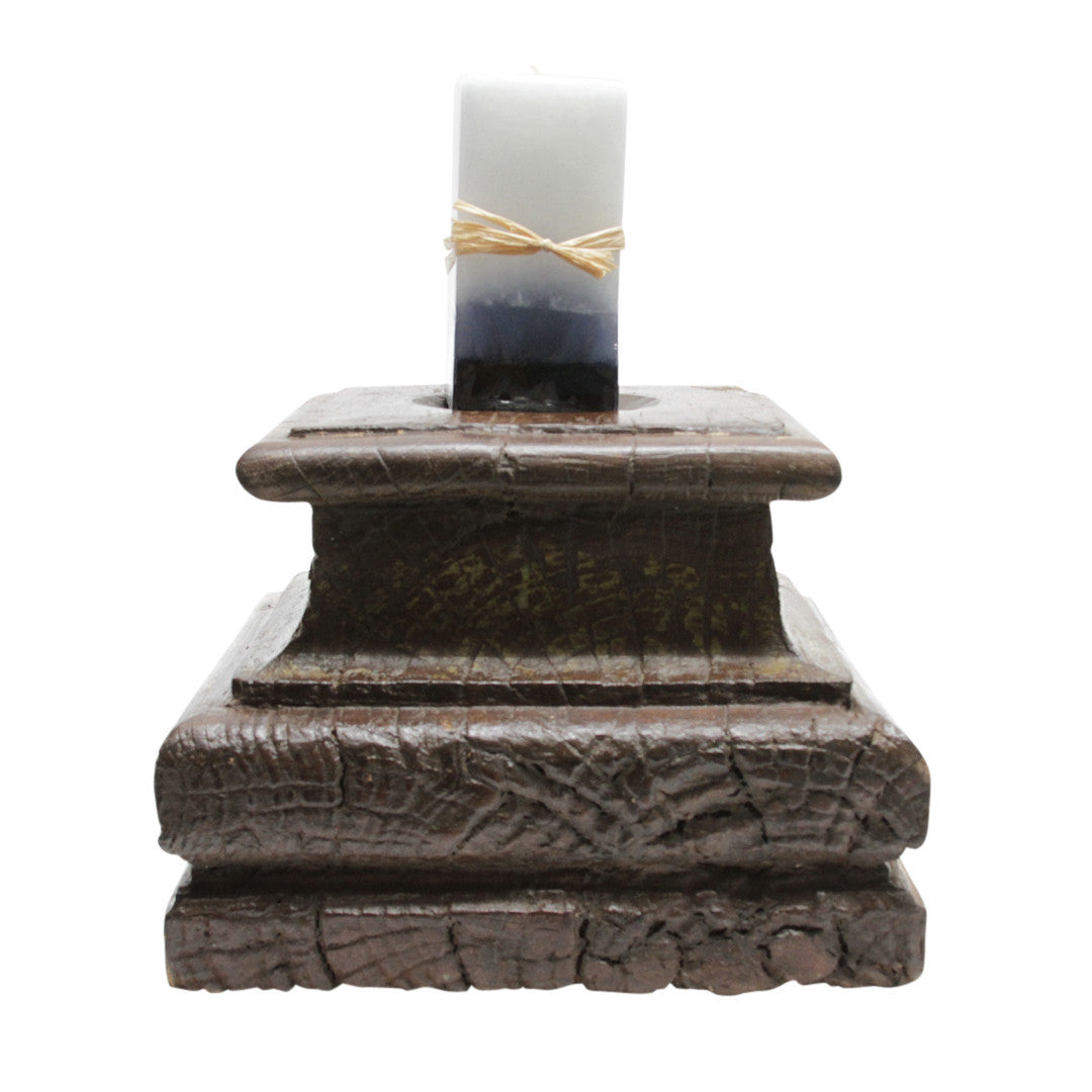 Wooden Architectural Candle Holder