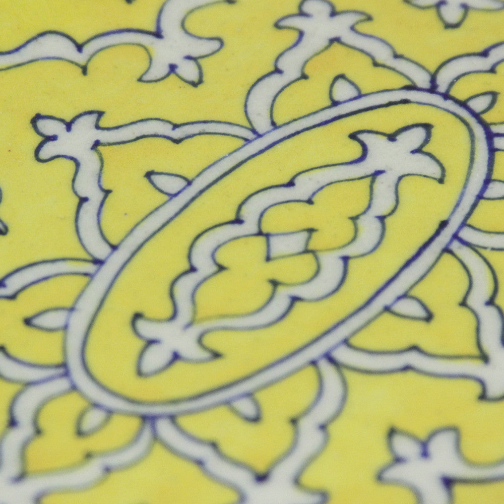 Pair Of Yellow Jaipur Platters