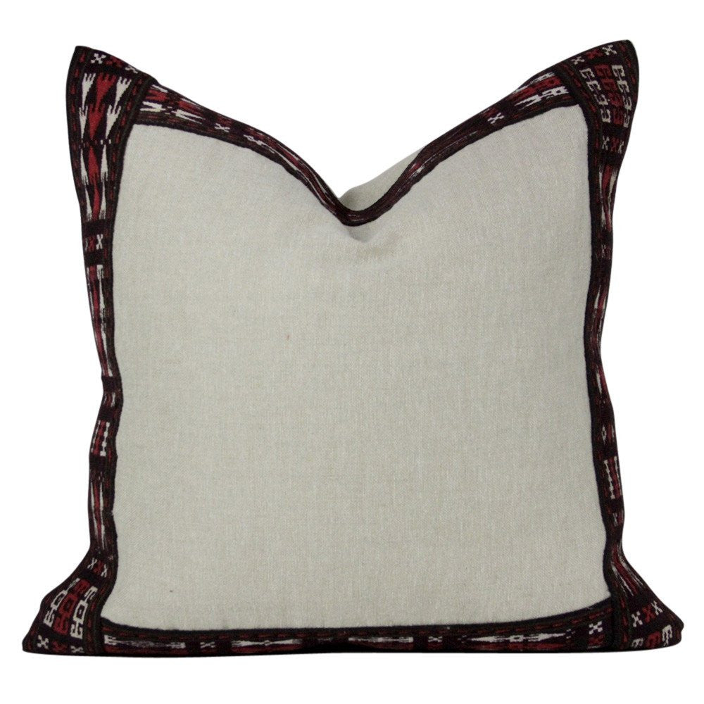Arrow Vintage Tribal Border Linen Pillow