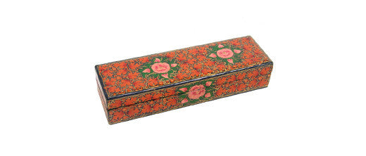 Blooming Kashmiri Painted Pencil Box