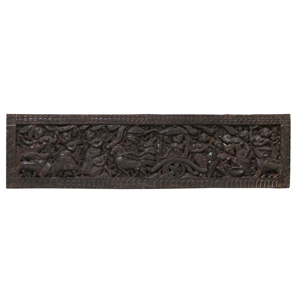 Early 20th Cent. Uttarakha Carved Wall Panel