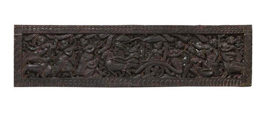 Early 20th Cent. Uttarakha Carved Wall Panel