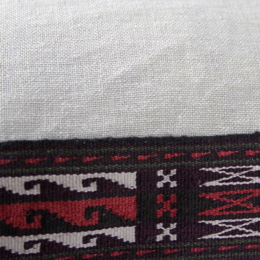 Ethnic Vintage Tribal Border Linen Pillow