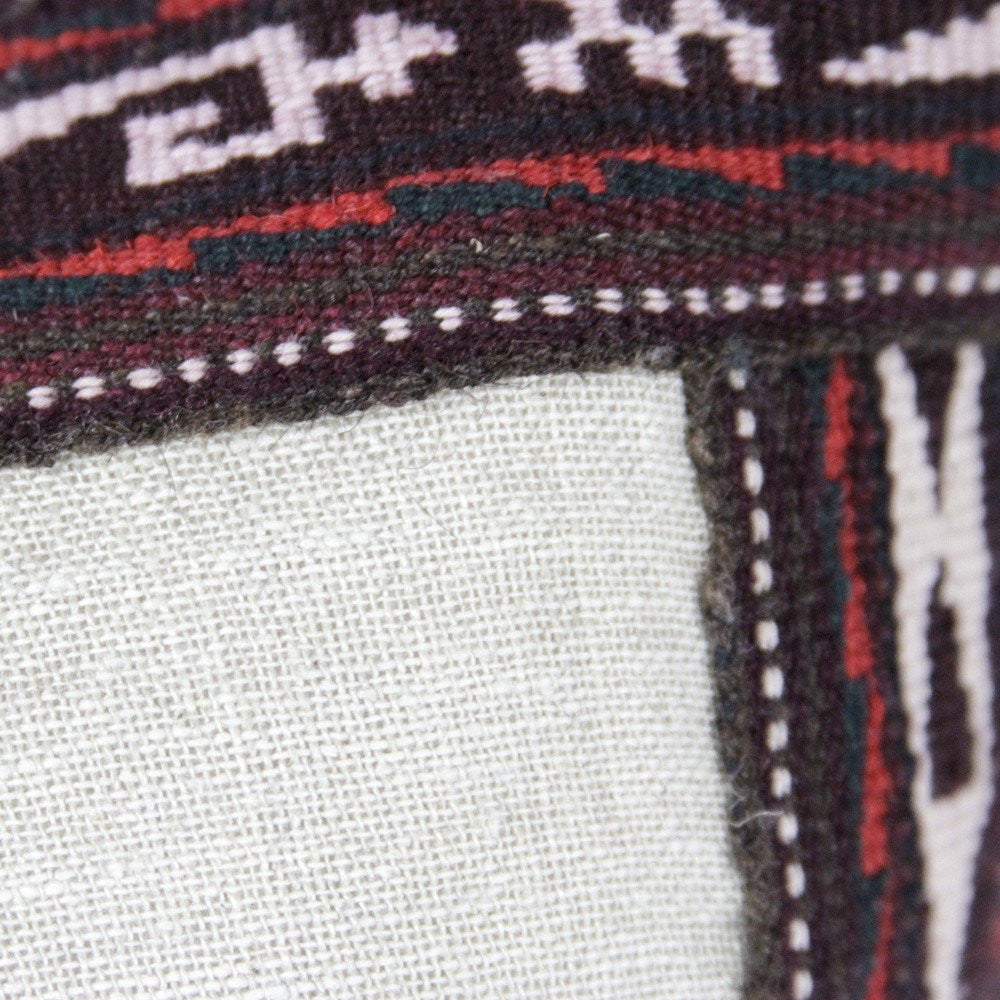 Fuschia Vintage Tribal Border Linen Pillow
