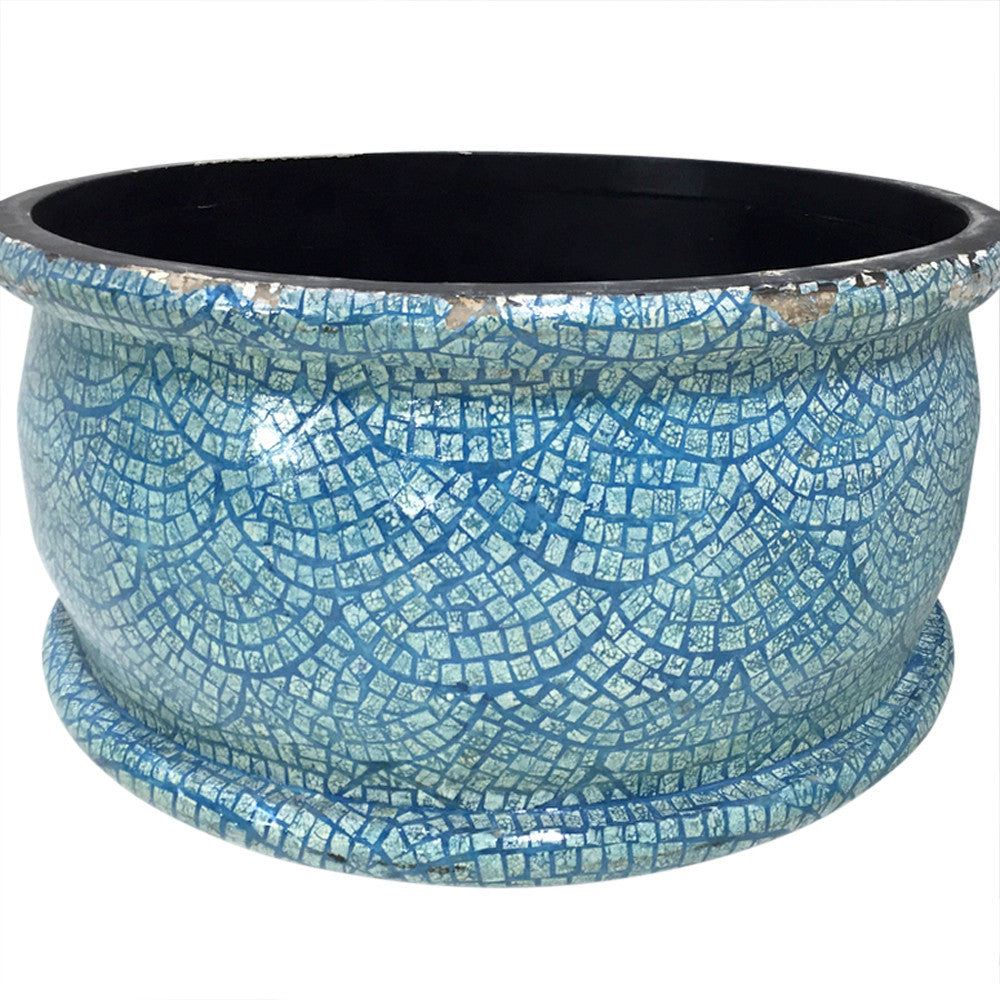 Moroccan Aqua Mosaic Round Coffee Table