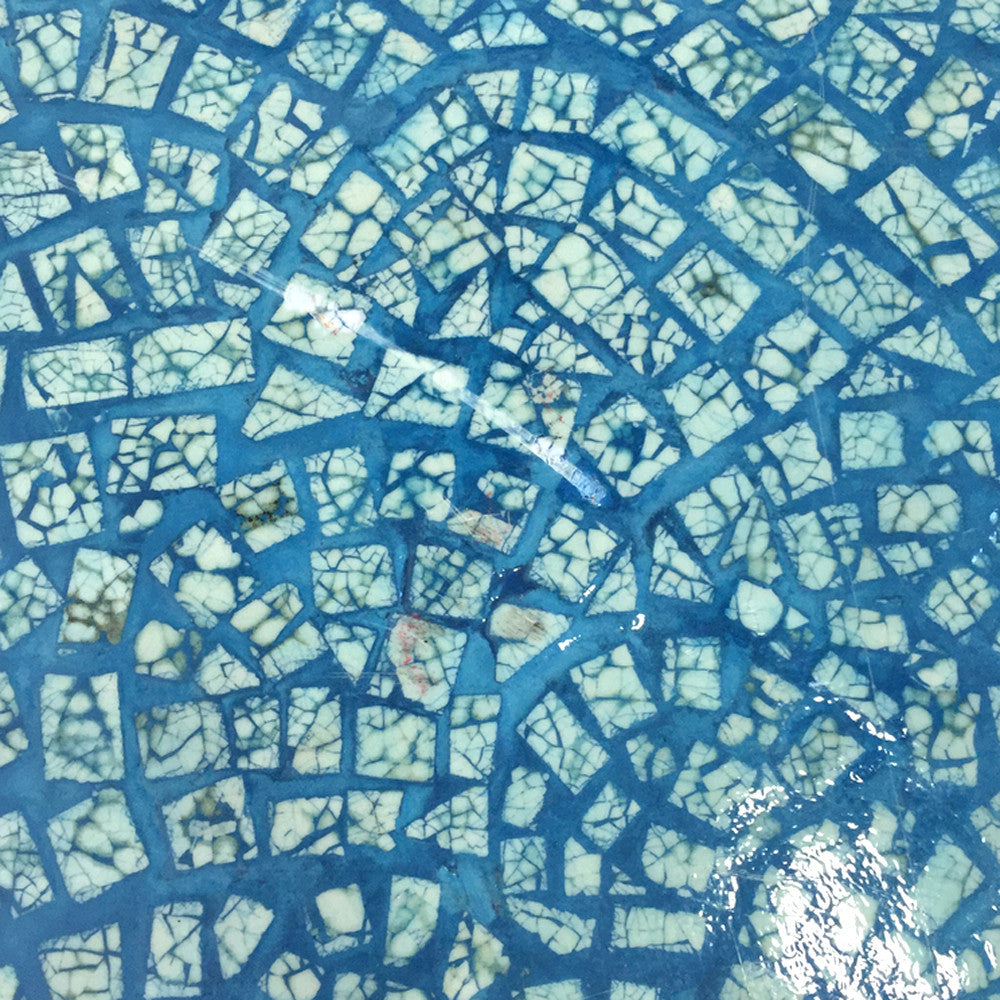 Moroccan Aqua Mosaic Round Coffee Table