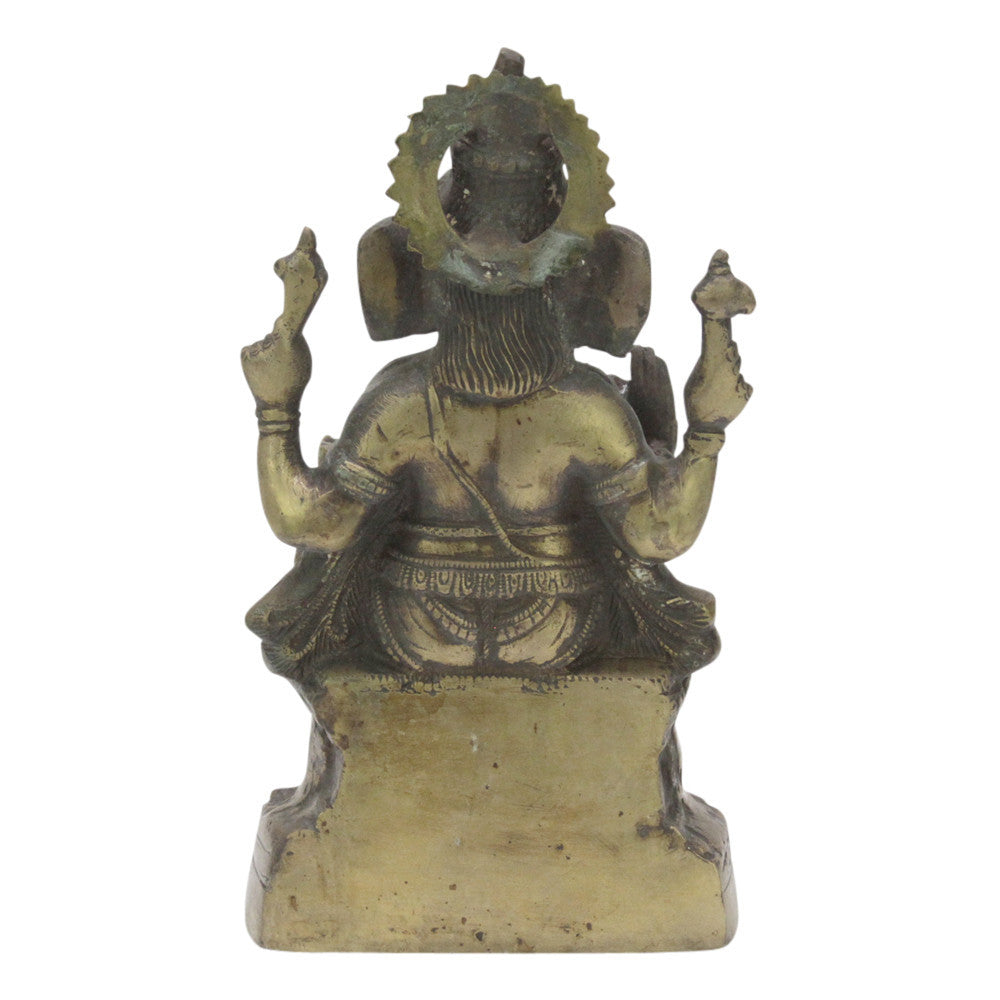 Brass Seated Ganesh Statue II