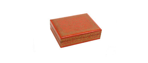 Tangerine Kashmiri Hand Painted Box